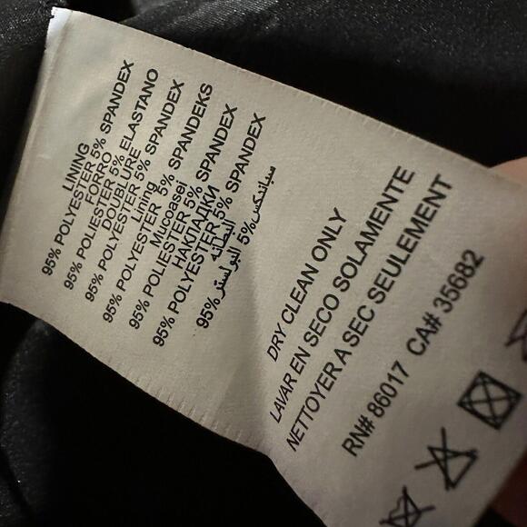 Bebe Tweed Blazer Jacket Sz 00 Black With White Specks 3/4 Sleeve Contrast Trim - Picture 8 of 12